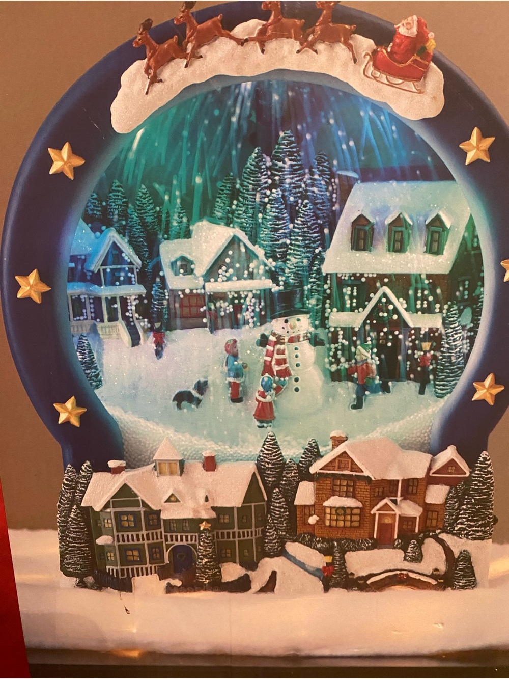 Holiday Living LED Animated Snowman Scene Holiday Decor - Blue
